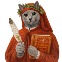 Russian Blue Dante Alighieri Cat