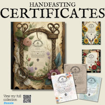 HANDFASTING CERTIFICATES PRINTABLE AND DIGITAL