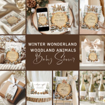 Winter Wonderland Woodland Animals Baby Shower 
