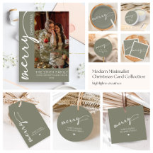 Modern Minimalist Christmas Card Collection