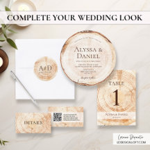 Rustic Wedding Wood Cut Slice Unique Collection 