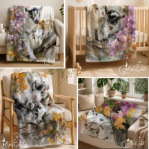 Autumn Goats Throw Blankets 