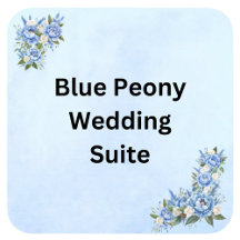 Blue Peony on Blue, Wedding Suite & More