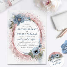 Dusty Blue and Rose Gold