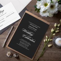 Elegant Calligraphy Black & White Wedding