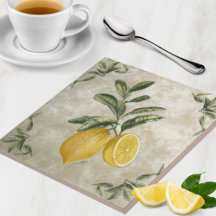 Rustic Etched Vintage Lemons Home & Party