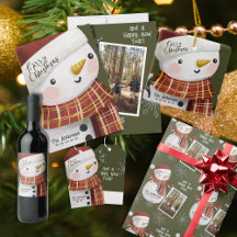 Snowman Merry Christmas Stationery Decor Gifts