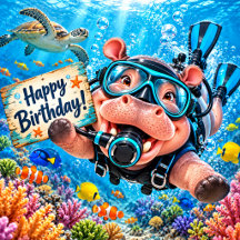 Hippo Diver Birthday Party 
