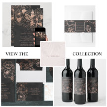 Faux Gold Foil Floral Design Suite