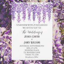 Wisteria Purple Floral Watercolor Wedding