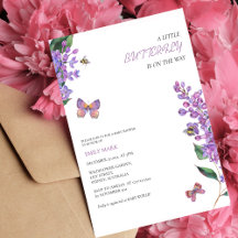 PURPLE FLORAL BUTTERFLY BABY SHOWER