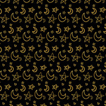Moons and Stars Gold Pattern