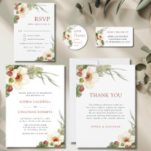 White Rose and Wild Strawberry Wedding Suite