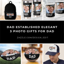 Dad Established Elegant 3 Photo Gifts for Dad