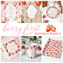 Coquette Strawberry First Birthday Party