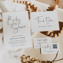 Minimalist Script Baby Shower