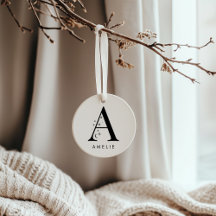 Celestial Monogram and Name Ornaments