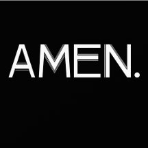 Block Amen White Font 