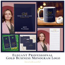 Elegant Professional Gold Business Monogram Logo 