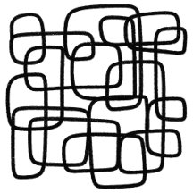 Abstract Line Art Black White Collection