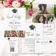 Modern Simple Cap Photo Graduation Party