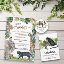 Wild One Safari Jungle Birthday 