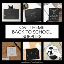 Black Cat Theme Back to School Supplies