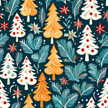 Merry Christmas Trees Winter Wonderland