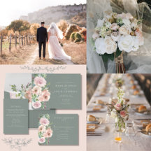 Blush Petals & Sage Succulents