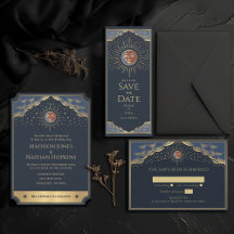 Vintage Sun & Moon Tarot Card Wedding Suite