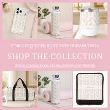 Pink Coquette Rose Monogram Yoga Collection