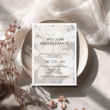 Modern Minimalist White Floral Hydrangea Wedding