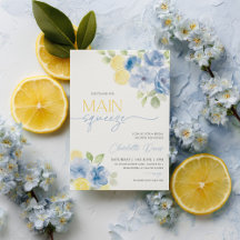 Main Squeeze Blue Lemon Citrus Bridal Shower