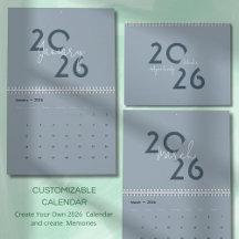 Soft Neutral Tones Minimalist Design Calendar