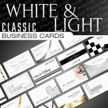 White Business Cards – Classy Luxurious Glamorous