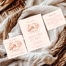 Blush Floral Elegant 50th Birthday Celebration