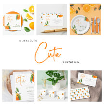 A Little Cutie is on the Way Citrus Baby Shower