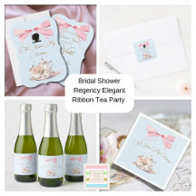 Bridal Shower Regency Elegant Ribbon Tea Party