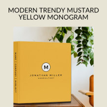 Modern Trendy Mustard Yellow Monogram