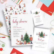 Nutcracker Christmas Holiday Baby Shower 