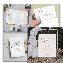 Spring Pastel Baby Shower Invitations