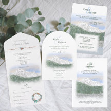 Mt. Rainier National Park Wedding Stationery