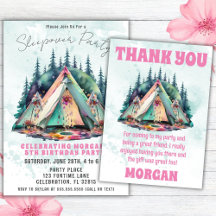 Camping Sleepover Birthday Party for Girls