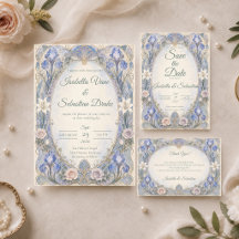 Ethereal Art Nouveau Iris Romance Wedding