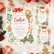 Little Cookie Is On The Way Christmas Baby Shower