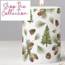 Winter Greenery Pine Trees and Foliage Home Decor