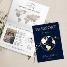 Wedding Passport Gold Foil