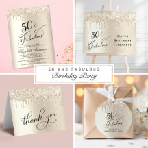 Gold Glitter 50th Birthday Party