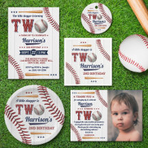 Boys Baseball 2nd Birthday