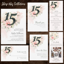 Quinceanera Pink Floral 15th Birthday Party